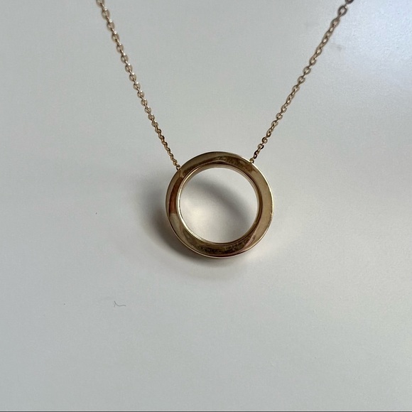 14k Gold Circle Pendant and Necklace Chain - Fine Jewelry - Picture 15 of 16